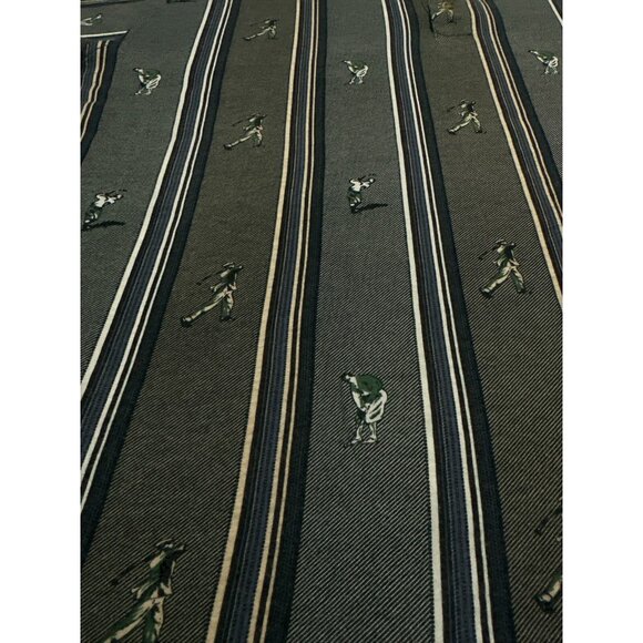 GRAND SLAM all over print aop golfer golf polo shirt LARGE tag vtg 90s golf prep - Picture 8 of 9